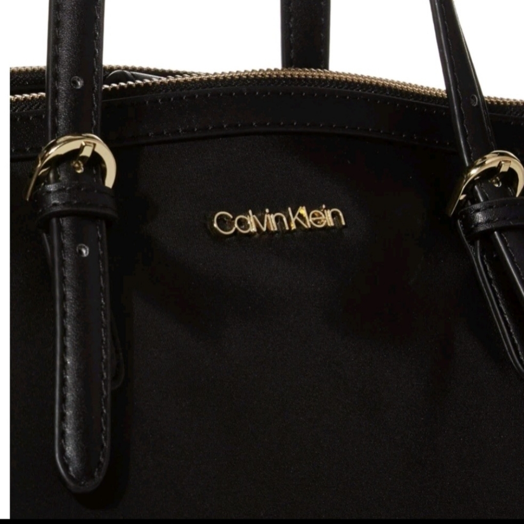 Calvin Klein Black Tote With Gold Accents
